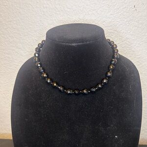 Elegant Black Beaded Necklace